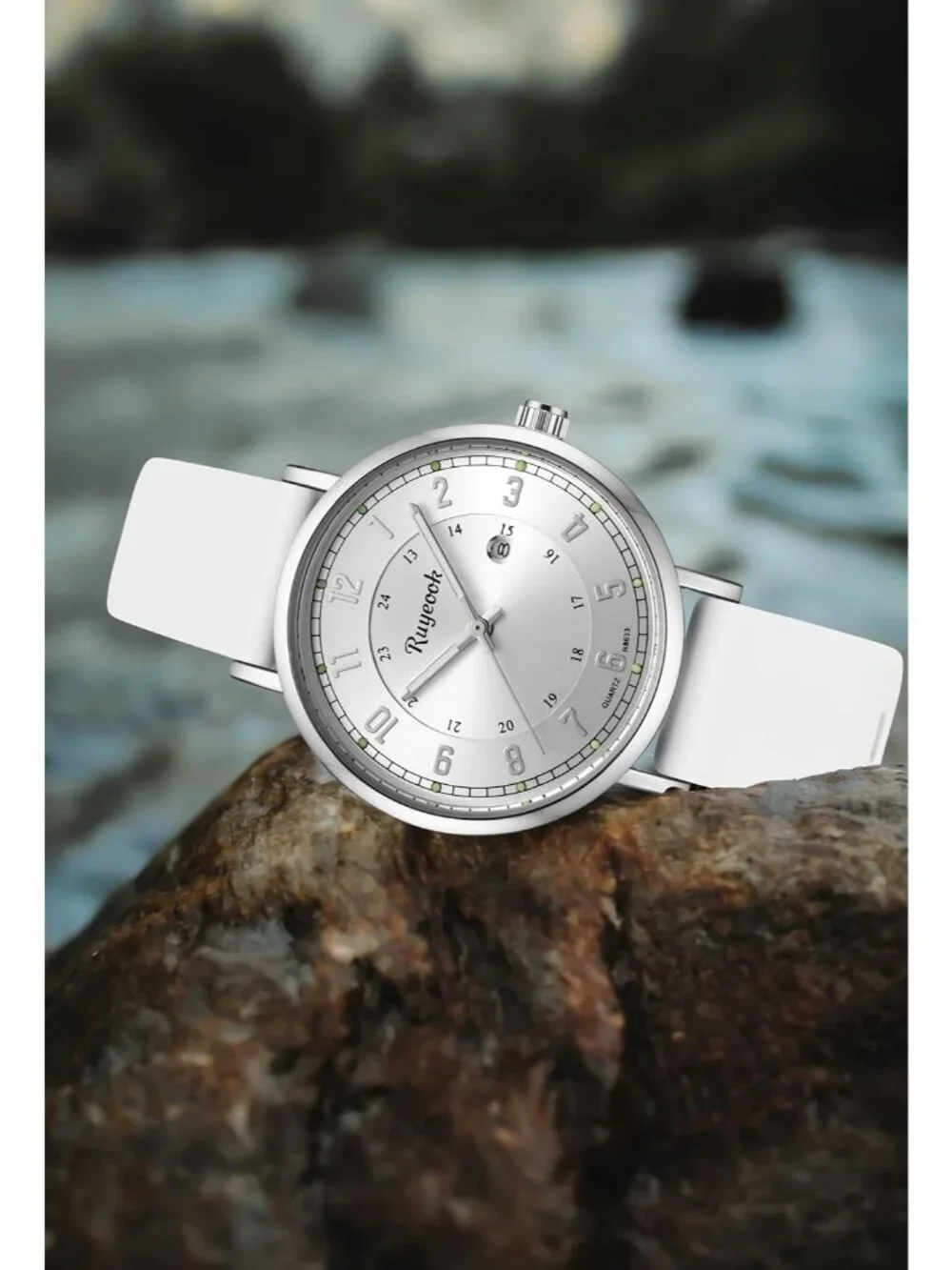 Women's White Analog Quartz Silicone Band Resistant Nurses Classic Wrist Watch